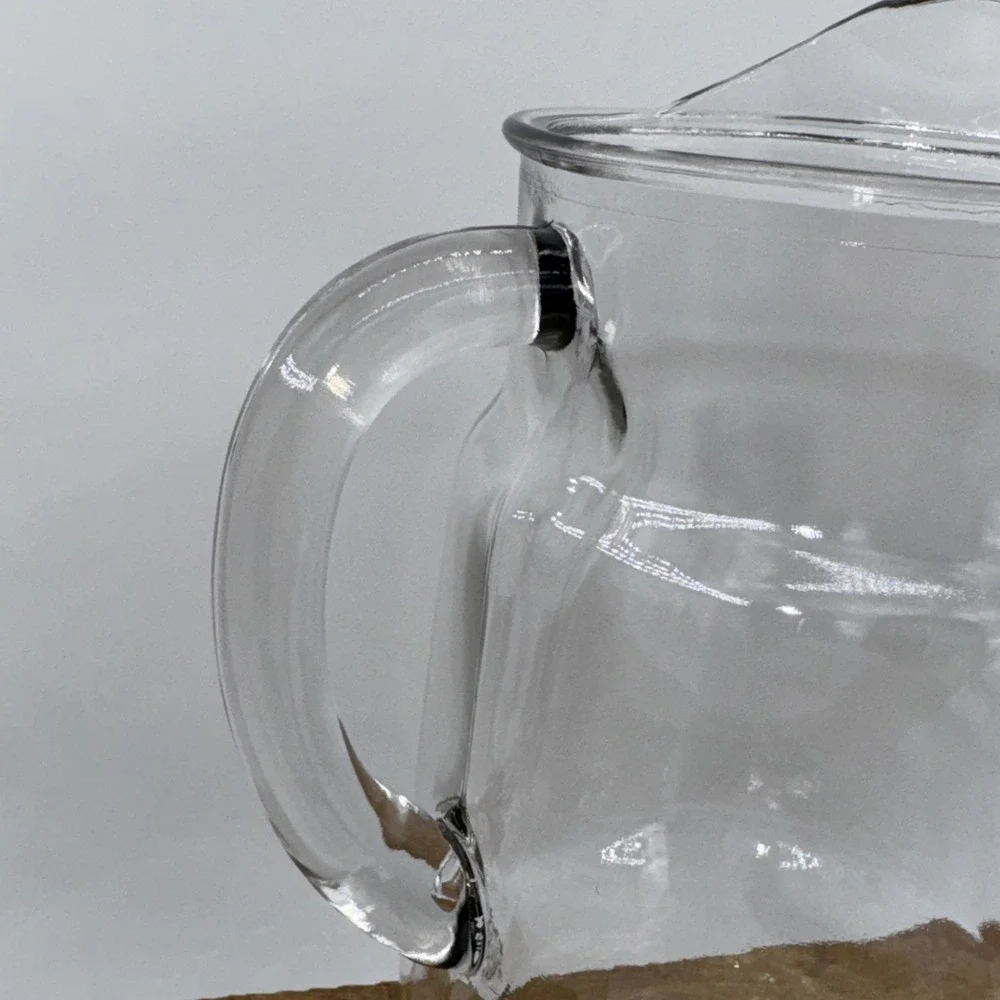 Vintage Glass Tea & Lemonade Ice Lip‎ Pitcher – Clear Classic Serveware 9